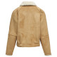 manteau femme  salsa jeans fake suede short shearling