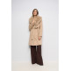 manteau femme  salsa jeans grace wool coat with fur