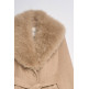 manteau femme  salsa jeans grace wool coat with fur