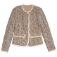 manteau femme  salsa jeans tweed wool jacket w/ padded li