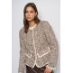 manteau femme  salsa jeans tweed wool jacket w/ padded li