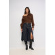 pantalon femme  salsa jeans chino cropped wide w/ side det