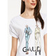 t-shirt femme  gaudi t-shirt m/c arricciata
