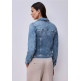 femme qr style jacket,mid blue washe 17790
