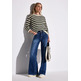 maillot femme street cosy striped mesh sweater
