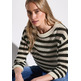 maillot femme street cosy striped mesh sweater