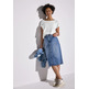 t-shirt femme street shirt w.gathering at shoulder