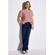 t-shirt femme street stripe structure shirt
