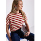 t-shirt femme street stripe structure shirt