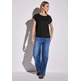 t-shirt femme street shirt w.deco neckline tape