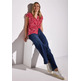 t-shirt femme street printed shirt w.button panel