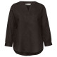 femme sol_splitneck tunic blouse uni 17276