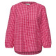 femme vichy buttoned roundneck blous 27504
