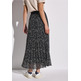robe femme  street maxi mesh skirt plissée aop