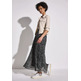 robe femme  street maxi mesh skirt plissée aop