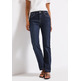 jeans femme  street style qr bootcut,hw,dark blue