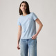 t-shirt femme  levi's perfect tee chambray blue cott