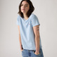 t-shirt femme  levi's perfect tee chambray blue cott