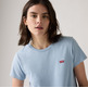 t-shirt femme  levi's perfect tee chambray blue cott