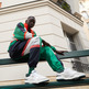 baskets en cuir avec logo brodé homme lacoste lineshot