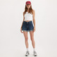 le short femme  levi's rolled 80s mom shorts dark ind