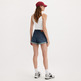 le short femme  levi's rolled 80s mom shorts dark ind