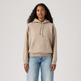 sweat-shirt femme  levi's everyday hoodie taupe gray hea