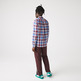 chemise en coton stretch à carreaux homme lacoste