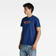 t-shirt homme  g-star distressed old school logo r t