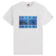t-shirt homme  tommy hilfiger tjm reg photo flag ss tee