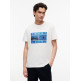 t-shirt homme  tommy hilfiger tjm reg photo flag ss tee