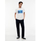 t-shirt homme  tommy hilfiger tjm reg photo flag ss tee