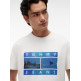 t-shirt homme  tommy hilfiger tjm reg photo flag ss tee