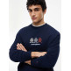 sweat-shirt homme  tommy hilfiger tjm rlx multi crests cneck