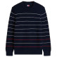 maillot homme  tommy hilfiger tjm slim stripe sweater ext