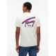 t-shirt homme  tommy hilfiger tjm reg sign backprint tee ext
