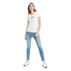 jeans femme  th mid rise skinny nora 7/8 zip o