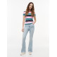 t-shirt femme  tommy hilfiger tjw slim essential rib ss