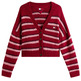 femme tjw badge stripe fluff cardi e xjp