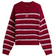 femme tjw badge stripe fluffy sweate xjp
