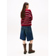 femme tjw badge stripe fluffy sweate xjp