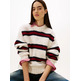 femme tjw badge stripe fluffy sweate ybh
