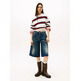 femme tjw badge stripe fluffy sweate ybh