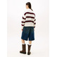 femme tjw badge stripe fluffy sweate ybh