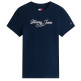 t-shirt femme  tommy hilfiger tjw slim ess logo 1 rib tee ex