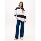 sweat-shirt femme  tommy hilfiger tjw badge stripe rugby