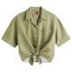 chemise femme  tommy hilfiger tjw tie front linen shirt