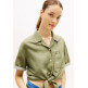 chemise femme  tommy hilfiger tjw tie front linen shirt
