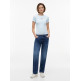 t-shirt femme  tommy hilfiger tjw slim ess logo2 rib tee ext