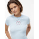 t-shirt femme  tommy hilfiger tjw slim ess logo2 rib tee ext